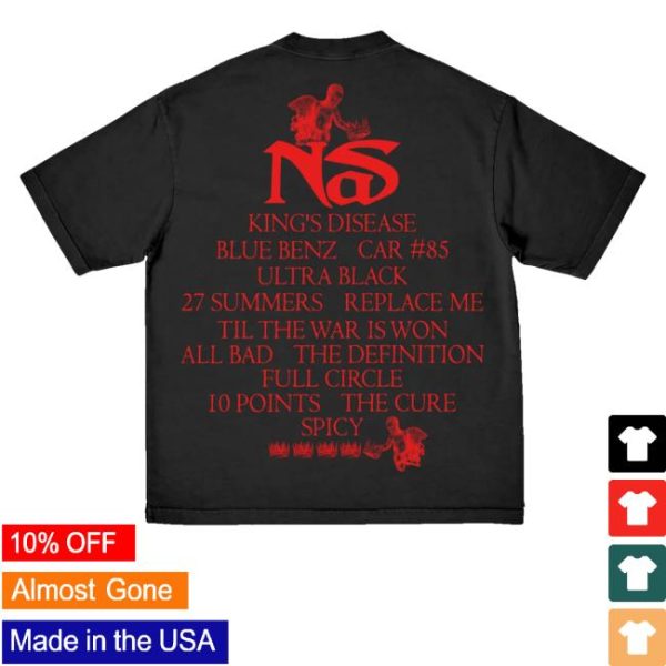 kenny sau Nasir Jones Merch Shop Store Kings Disease Anniversary Shirt