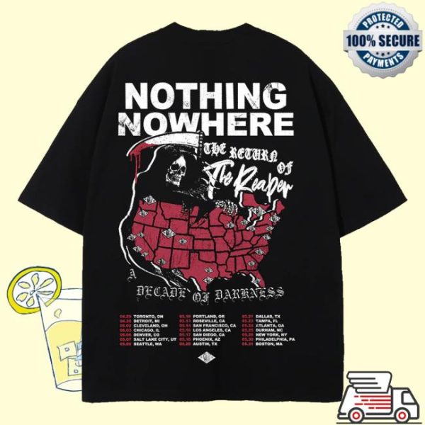 kenny sau No Thing No Where Merch Shop Store Nn Spring 25 Tour Shirt