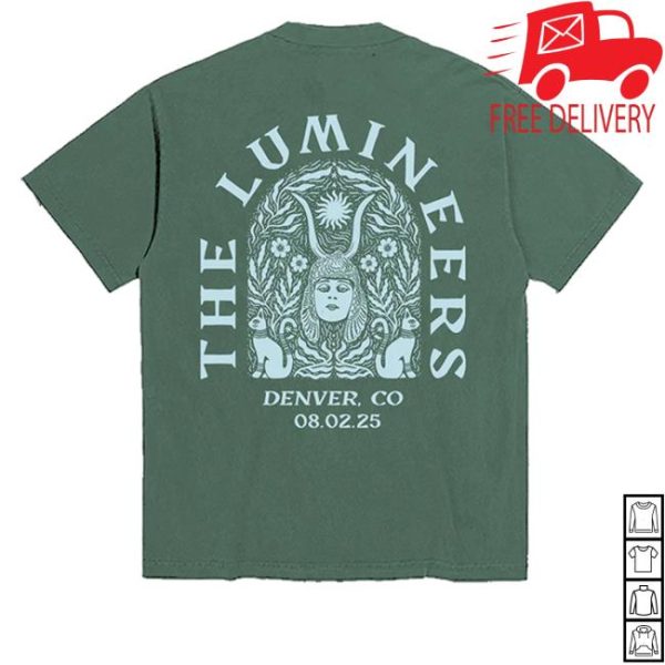 kenny sau Official The Lumineers Merch Shop Store Automatic August 2Nd Denver Colorado Event Shirt