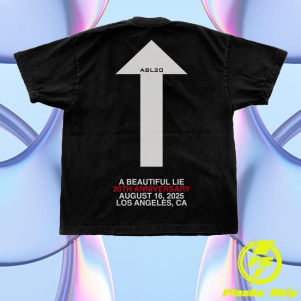 kenny sau Official Thirty Seconds To Mars Merch Shop A Beautiful Lie 20Th Anniversary Triad Skull Shirt