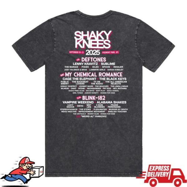 kenny sau Shaky Knees Festival Merch Shop Store Shaky Gaze Lineup Shirt