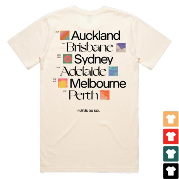 kenny sau Sound Merch Shop Store Rufus Du Sol Anz Cities Tour Shirt