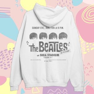 kenny sau The Beatles Store Merch Shea Stadium Anniversary White Hoodie kenny sau The Beatles Store Merch Shea Stadium Anniversary White Hoodie