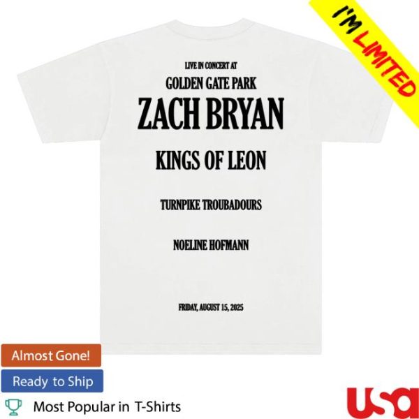 kenny sau Zach Bryan Golden Gate Park Bridge Shirt