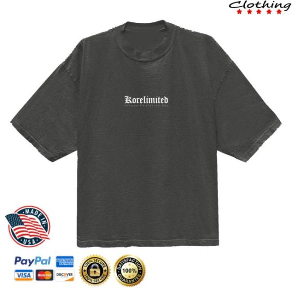 kenny trc Black Letter Taegeuk Drop Shoulder Shirt