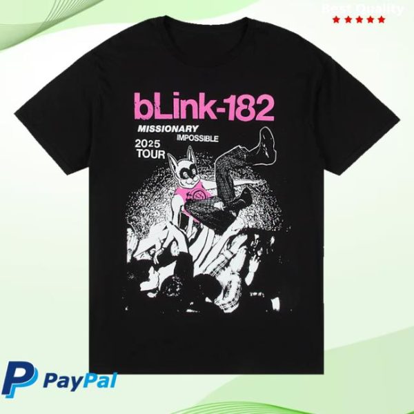 kenny trc Official Blink182 Merch Shop Store Missionary Impossible Tour Black Shirt