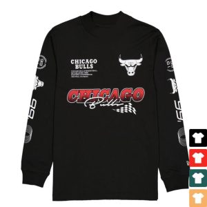 kenny trc Official Chicago Bulls New Era Racing Long Sleeve Shirt kenny trc Official Chicago Bulls New Era Racing Long Sleeve Shirt