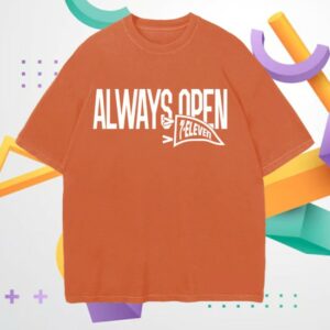 kenny 7Collection Merch Store Always Open Pennant Tee Orange
