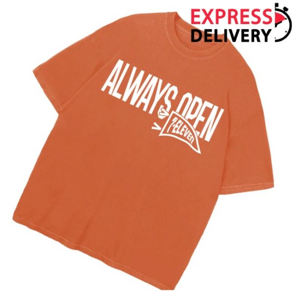 kenny 7Collection Merch Store Always Open Pennant Tee Oranges
