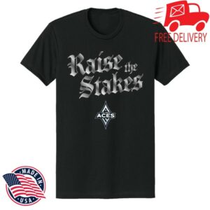 kenny Aces Team Shop Merrch Store Las Vegas Aces Raise The Stakes 2025 Playoffs Black Tee