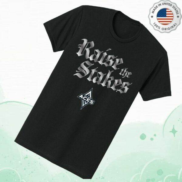kenny Aces Team Shop Merrch Store Las Vegas Aces Raise The Stakes 2025 Playoffs Black Teess