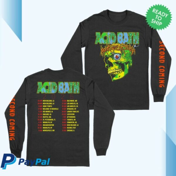 kenny Acid Bath Merch Tour 2025 Long Sleeve Shirt1