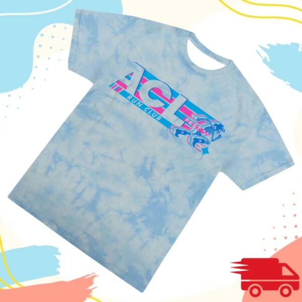 kenny Acl Music Festival Merch Run Club Skeleton Tie Dye Tee0