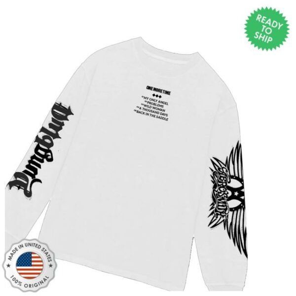 kenny Aerosmith Merch Shop Store Aerosmith Yungblud One More Time Long Sleeve Shirte