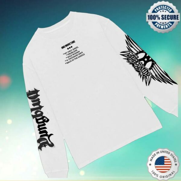 kenny Aerosmith Merch Shop Store Aerosmith Yungblud One More Time Long Sleeve Shirts