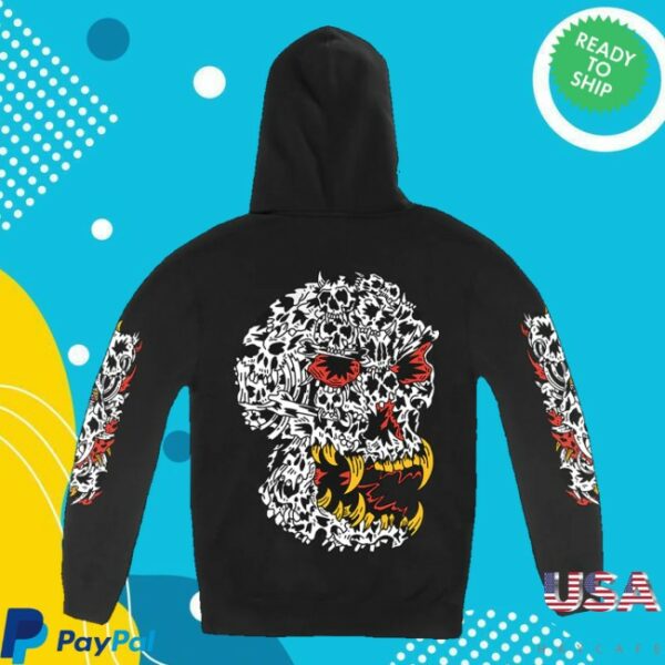 kenny All In Merch Store Incendiary Henbo Bones Skull Pull Hoodiess