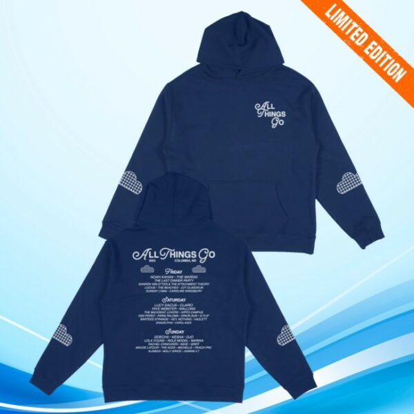 kenny All Things Go Merch Blue Clouds Dc Lineup Hoodie0