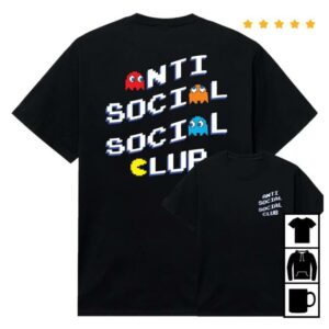 kenny Anti Social Social Club Merch Shop Store Assc X Pac Man Pixel Shirtp
