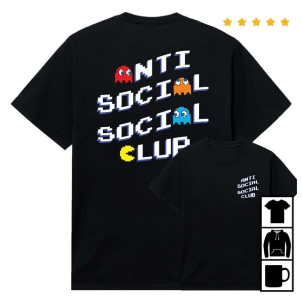 kenny Anti Social Social Club Merch Shop Store Assc X Pac Man Pixel Shirtp