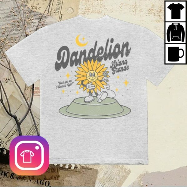kenny Ariana Grande Merch Dandelion Shirt Grey1