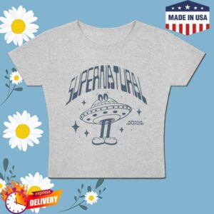 kenny Ariana Grande Merch Supernatural Baby Shirt Grey