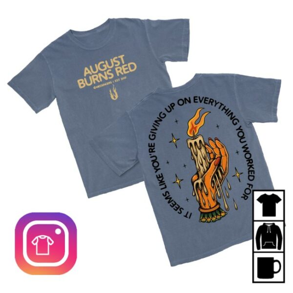 kenny August Burns Red Store Merch Composure Blue Shirt1