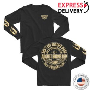 kenny August Burns Red Tour Merch Shop Store White Washed Eagle Long Sleeve Shirt