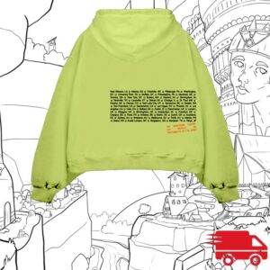 kenny Billie Eilish Merch Store Homecoming Stamped Lime Hoodie