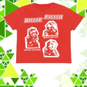 kenny Billie Eilish Merch Store Homecoming Stamped Red Tour Shirts kenny Billie Eilish Merch Store Homecoming Stamped Red Tour Shirts