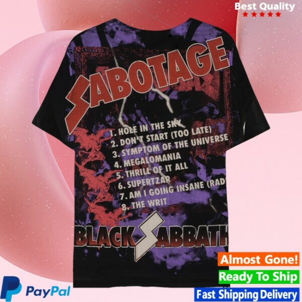 kenny Black Sabbath Store Merch Sabotage Allover Print Shirts
