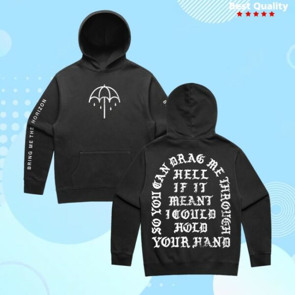 kenny Bring Me The Horizon Merch Store Thats The Spirit 10Th Anniversary Washed Black Hoodiess