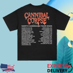 kenny Cannibal Corpse Merch Store Graveside 2025 Tour Shirt Blacks kenny Cannibal Corpse Merch Store Graveside 2025 Tour Shirt Blacks