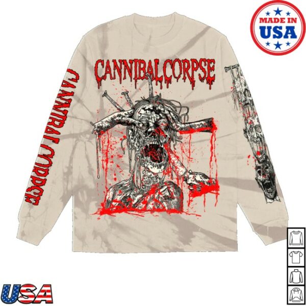 kenny Cannibal Corpse Merch Store Stabbing Undead Long Sleeve Marble Dye