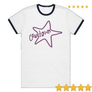 kenny Cavetown Merch Store Star Ringer Shirt Black White kenny Cavetown Merch Store Star Ringer Shirt Black White