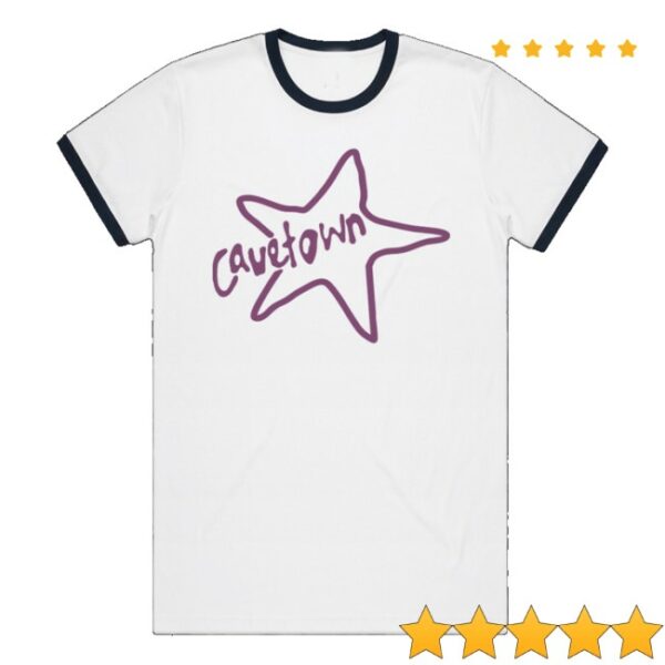kenny Cavetown Merch Store Star Ringer Shirt Black White