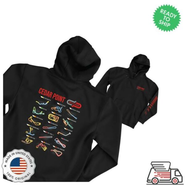kenny Cedar Point Track Layout Hoodiew