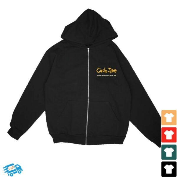 kenny Circle Jerks Merch Store Skankman 2025 Tour Zip Up Hoodie