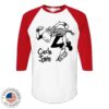 kenny Circle Jerks Merch Store Skankman Raglan White Red