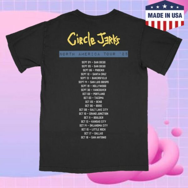 kenny Circle Jerks Store Merch Skankman 2025 Tour Shirt Black0