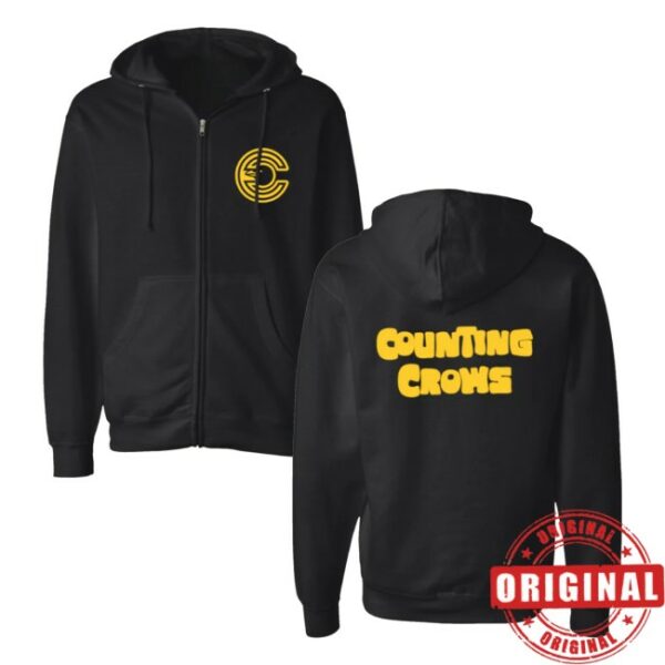 kenny Counting Crows Merch Store Counting Crows Logo Zip Up Hoodiess