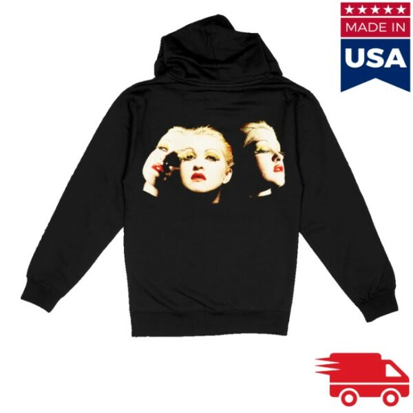kenny Cyndi Lauper Merch Store Triple Photo Zip Hoodies