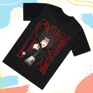 kenny Cyndi Lauper Store Merch Black Photo Shirt0
