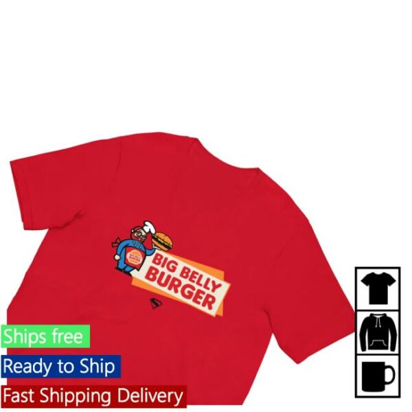 kenny Dc Shop Superman 2025 Movie Big Belly Burger Logo Shirtw