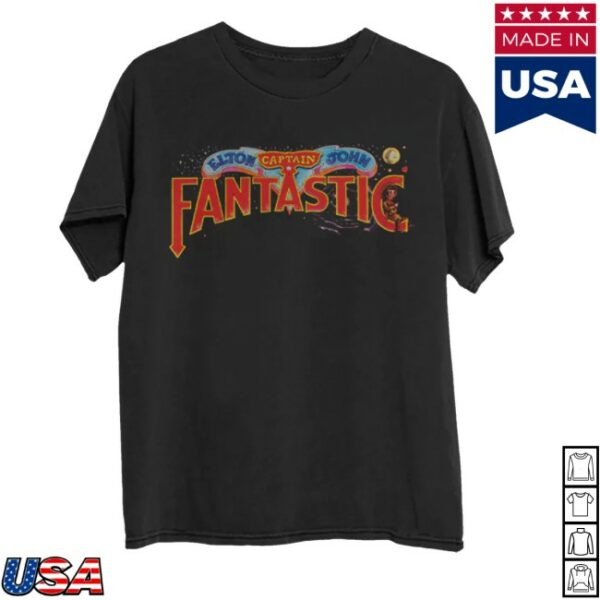 kenny Elton John Merch Store Captain Fantastic 50Th Anniversary Shirt