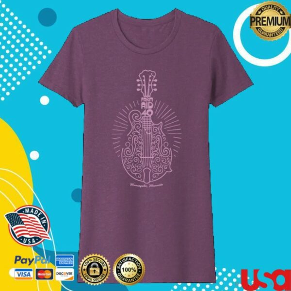 kenny Farm Aid Merch Farm Aid 40 Mandolin Womens Tee1