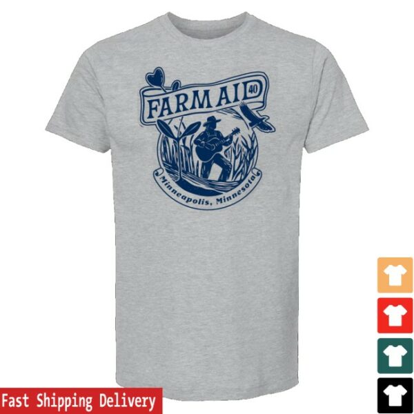 kenny Farm Aid Merch Farm Aid 40 Rice Harvester Tee0