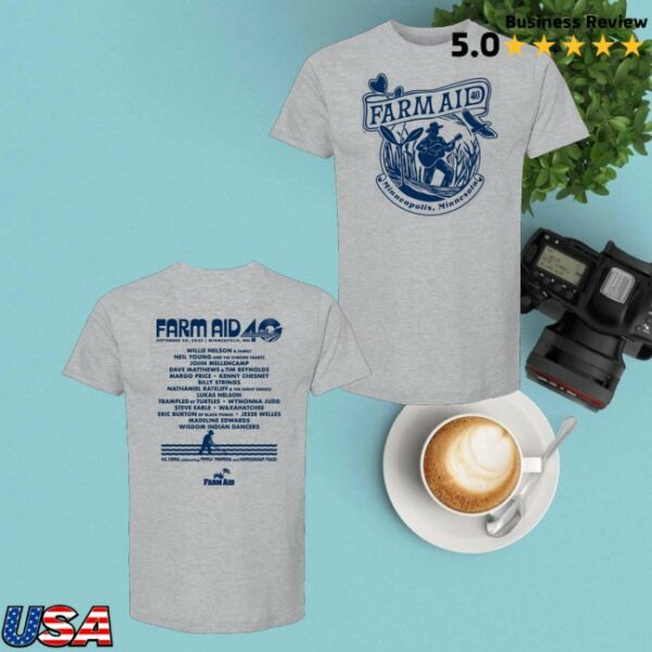 kenny Farm Aid Merch Farm Aid 40 Rice Harvester Tee1