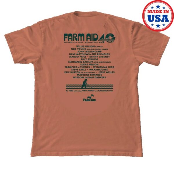 kenny Farm Aid Merch Farm Aid 40 Rooster Sings Tee