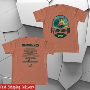 kenny Farm Aid Merch Farm Aid 40 Rooster Sings Tee1