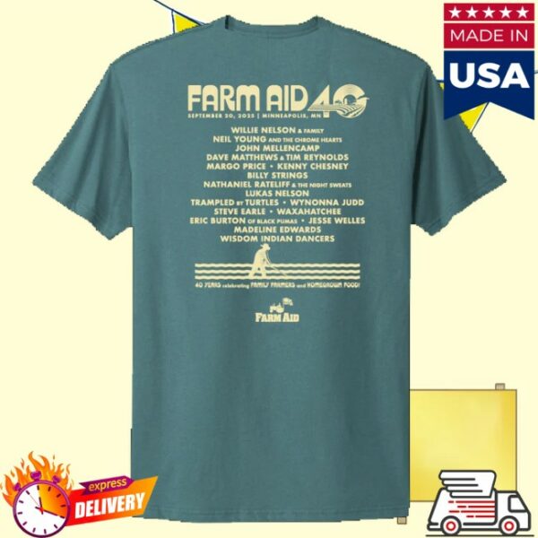 kenny Farm Aid Merch Farm Aid 40 Tractor Amp Tee